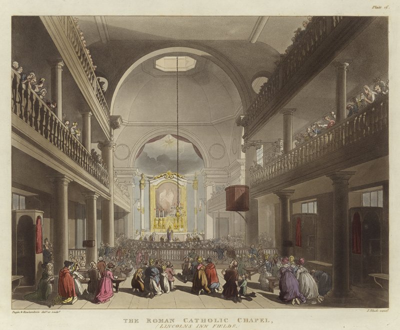 Kaplica rzymskokatolicka autorstwa Pugin and Rowlandson