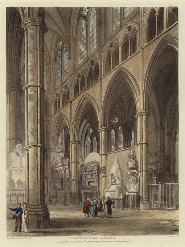 opactwo Westminsterskie autorstwa Pugin and Rowlandson
