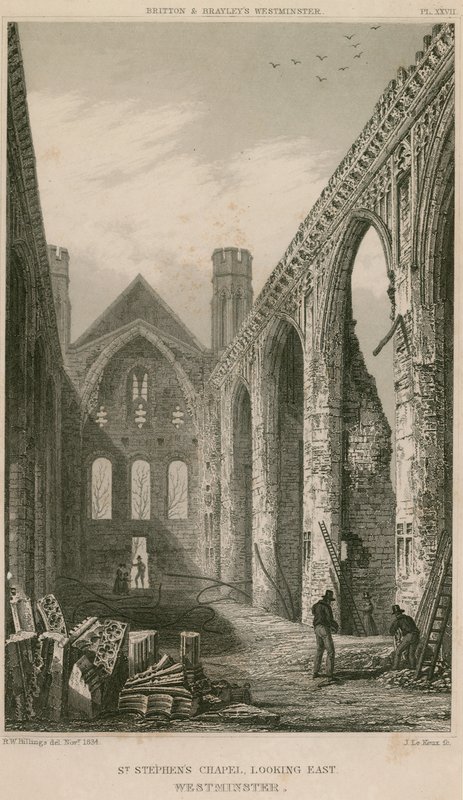 Kaplica św Szczepana, Westminster, Londyn, patrząc na wschód autorstwa R. W. Billings