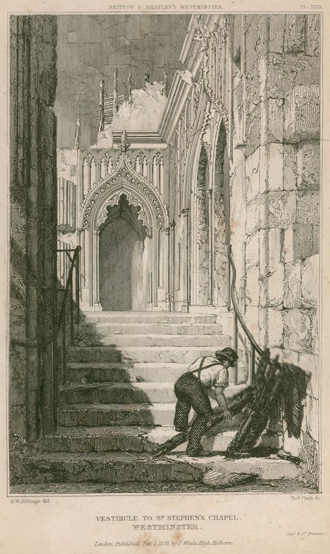 Przedsionek do kaplicy św Szczepana, Pałac Westminsterski autorstwa R. W. Billings