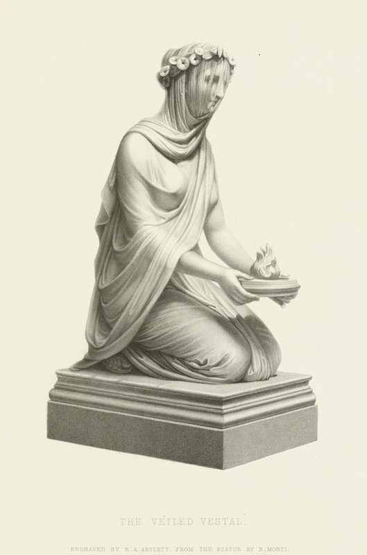 Zawoalowana westalka autorstwa Raffaello Monti