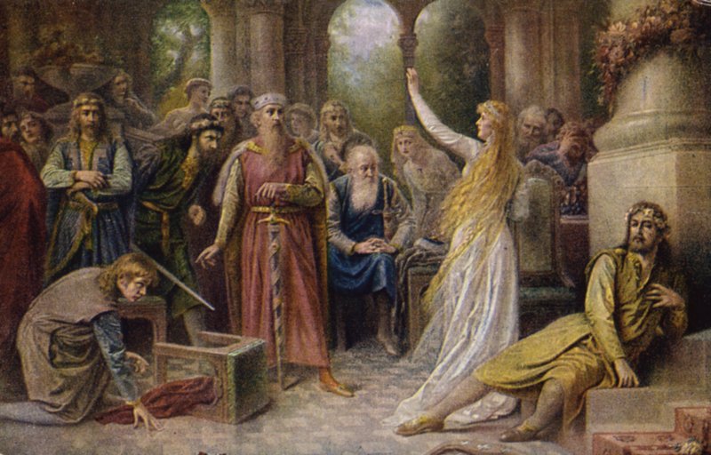 Scena z opery Ryszarda Wagnera „Tannhauser” autorstwa Raimund Ritter Von Brennerstein Wichera