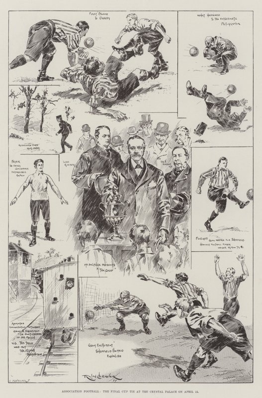 Association Football, remis finałowy w Crystal Palace w dniu 15 kwietnia autorstwa Ralph Cleaver