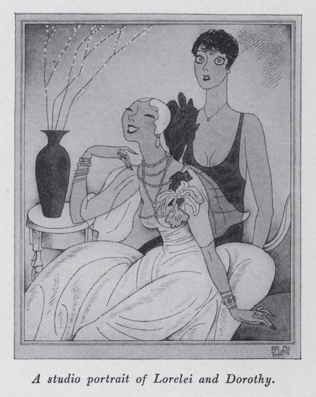 Ilustracja do „But Gentlemen Marry Brunettes” autorstwa Anity Loos (lito) autorstwa Ralph Barton