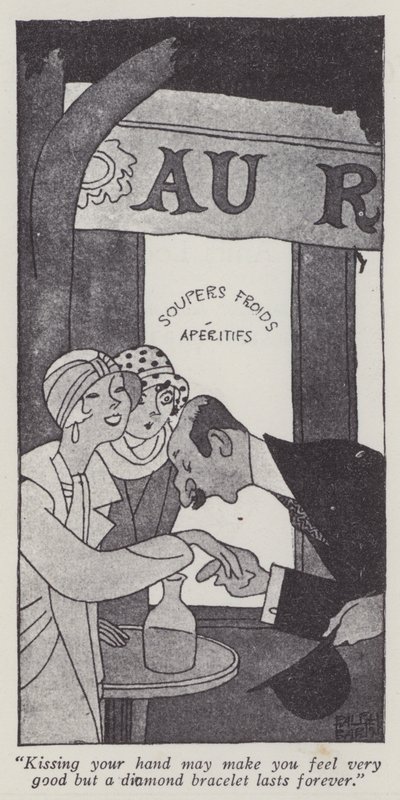 Ilustracja dla Panów Wolą Blondynki, Anita Loos (lito) autorstwa Ralph Barton