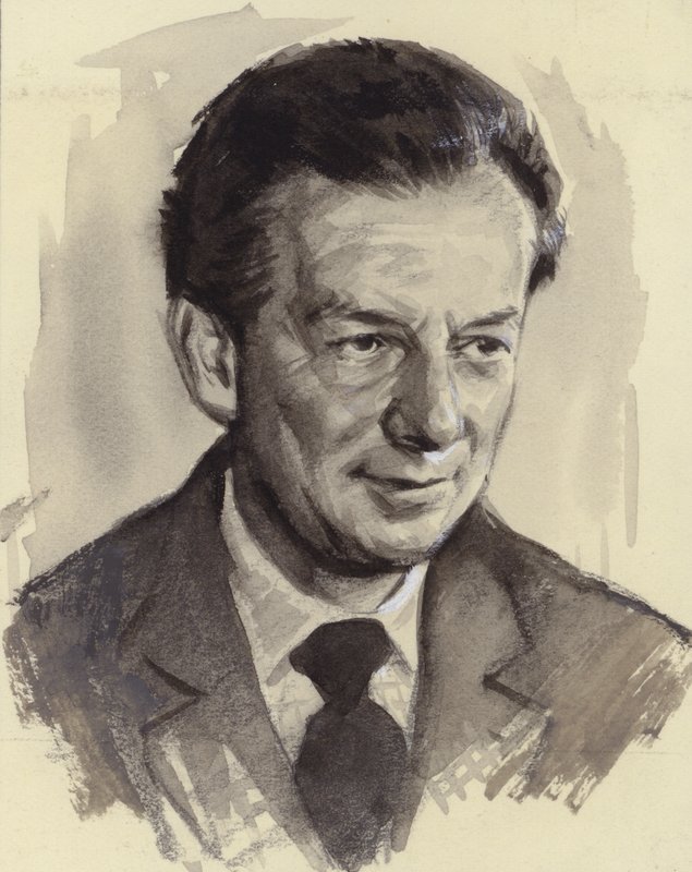 Benjamin Britten (gwasz na papierze) autorstwa Ralph Bruce