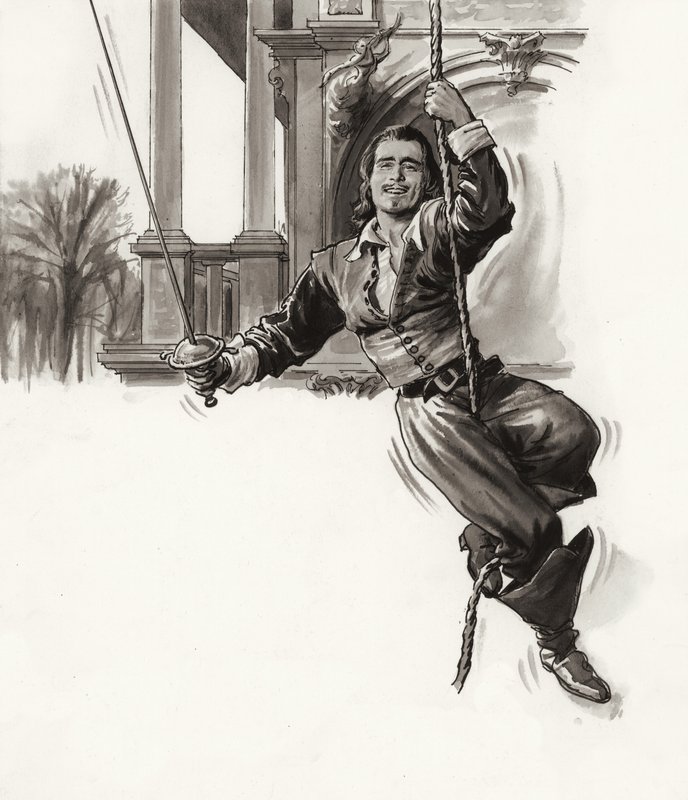 Douglas Fairbanks (gwasz na papierze) autorstwa Ralph Bruce