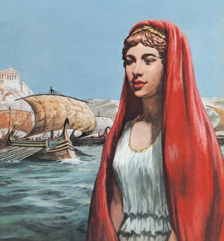 Helen Of Troy (kolorowa litografia) autorstwa Ralph Bruce