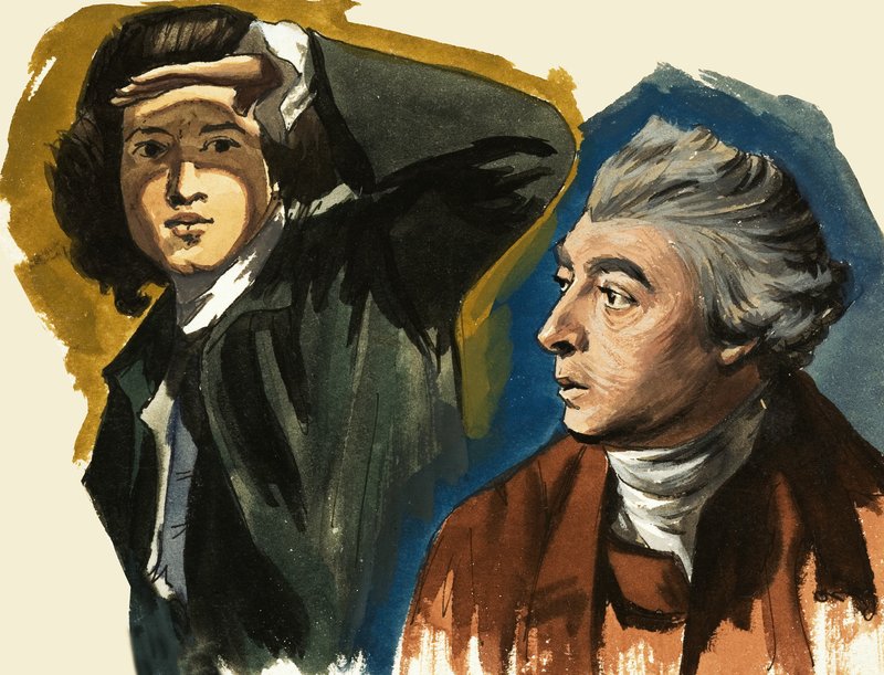 Sir Joshua Reynolds i Thomas Gainsborough autorstwa Ralph Bruce