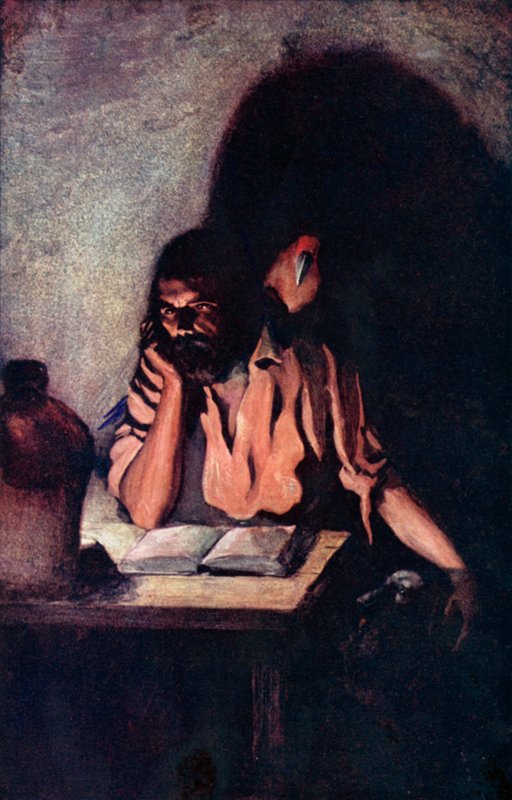 Ilustracja do Robinsona Crusoe autorstwa Daniela Defoe (kolor lito) autorstwa Ralph Noel Pocock