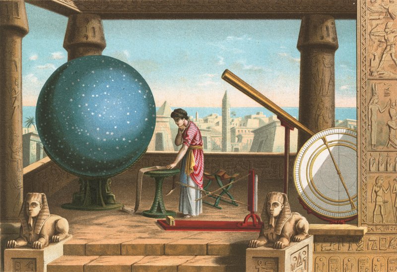 Ptolemeusz w obserwatorium w Aleksandrii autorstwa Ramon Puiggari
