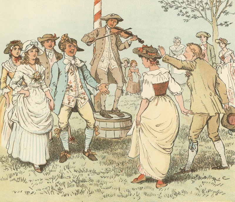 Chodźcie dziewczyny i chłopaki autorstwa Randolph Caldecott
