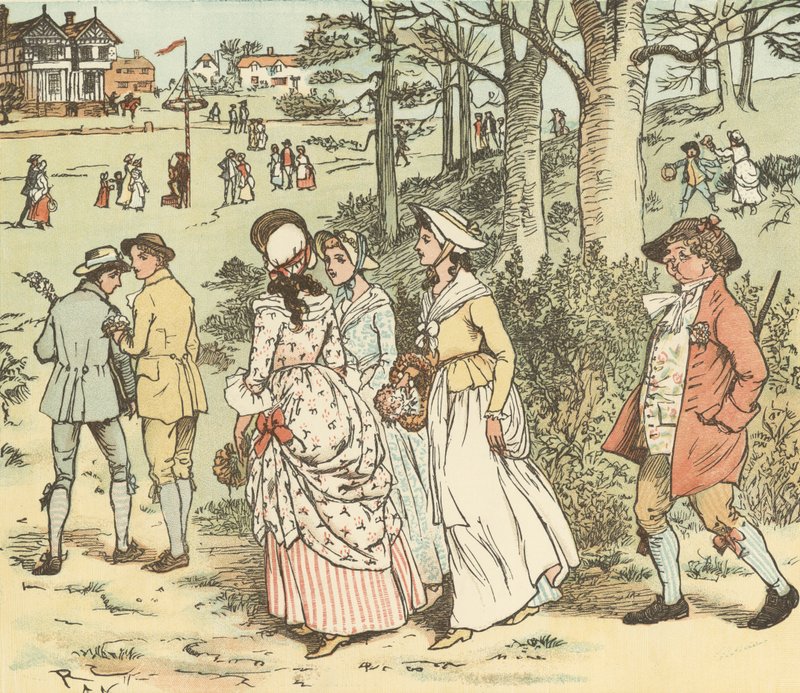 Chodźcie dziewczyny i chłopaki autorstwa Randolph Caldecott