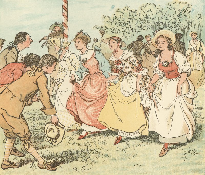 Chodźcie dziewczyny i chłopaki autorstwa Randolph Caldecott