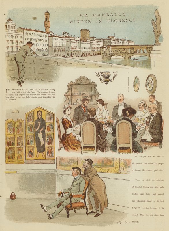 Zima pana Oakballa we Florencji (chromolitho) autorstwa Randolph Caldecott