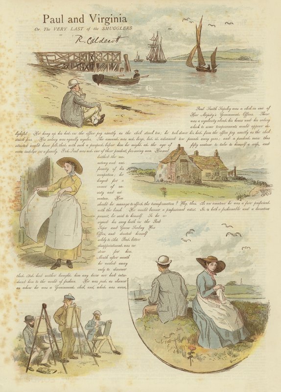 Paul i Virginia, czyli ostatni z przemytników (chromolitho) autorstwa Randolph Caldecott