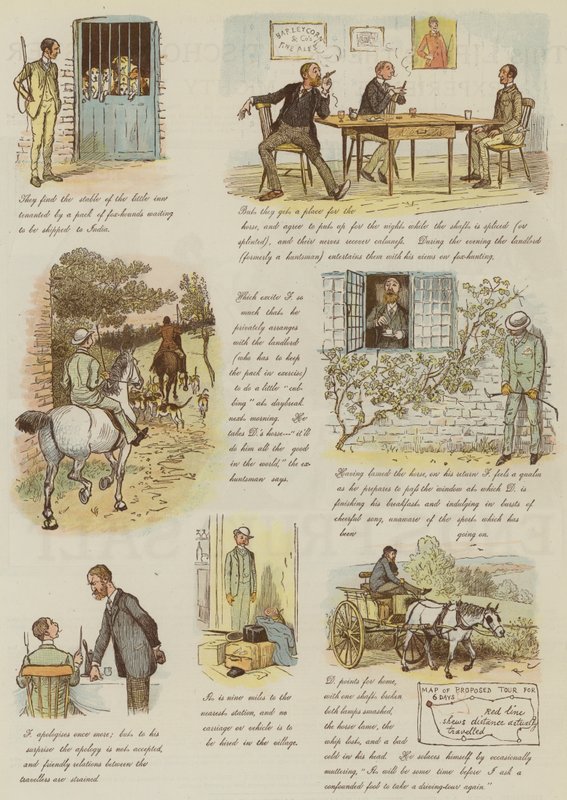 Dziwne przygody psiego wózka autorstwa Randolph Caldecott