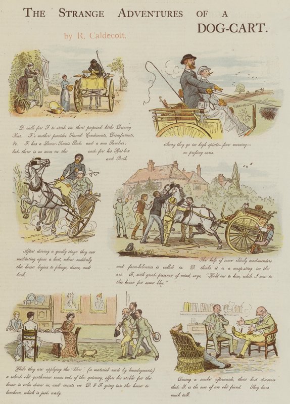 Dziwne przygody psiego wózka autorstwa Randolph Caldecott