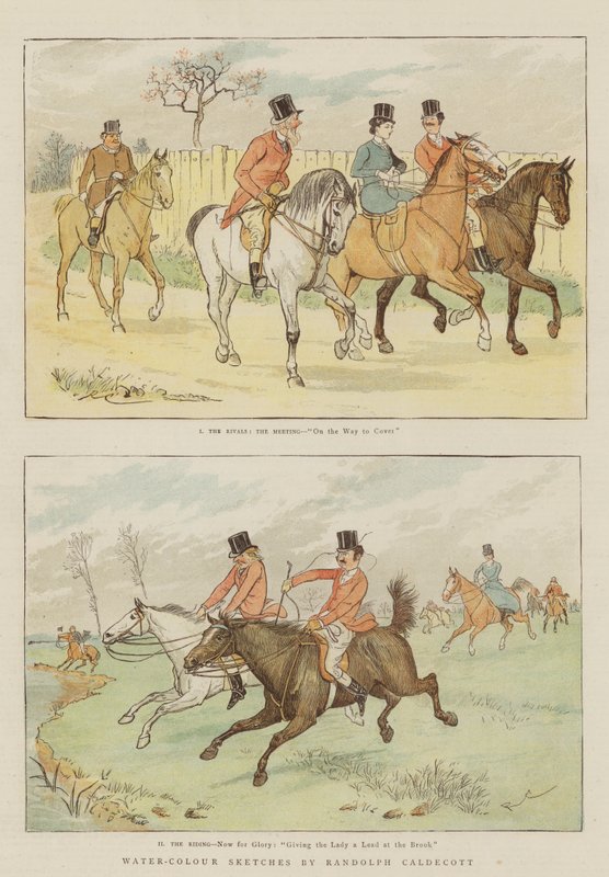 Szkice akwarelowe (chromolitho) autorstwa Randolph Caldecott