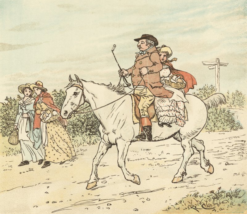 Rolnik poszedł kłusem po swojej siwej klaczy autorstwa Randolph Caldecott