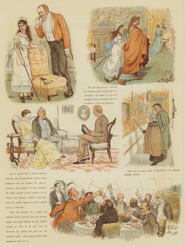Zima pana Oakballa we Florencji (chromolitho) autorstwa Randolph Caldecott