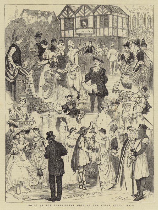 Notatki z koncertu Shaksperian Show w Royal Albert Hall autorstwa Randolph Caldecott