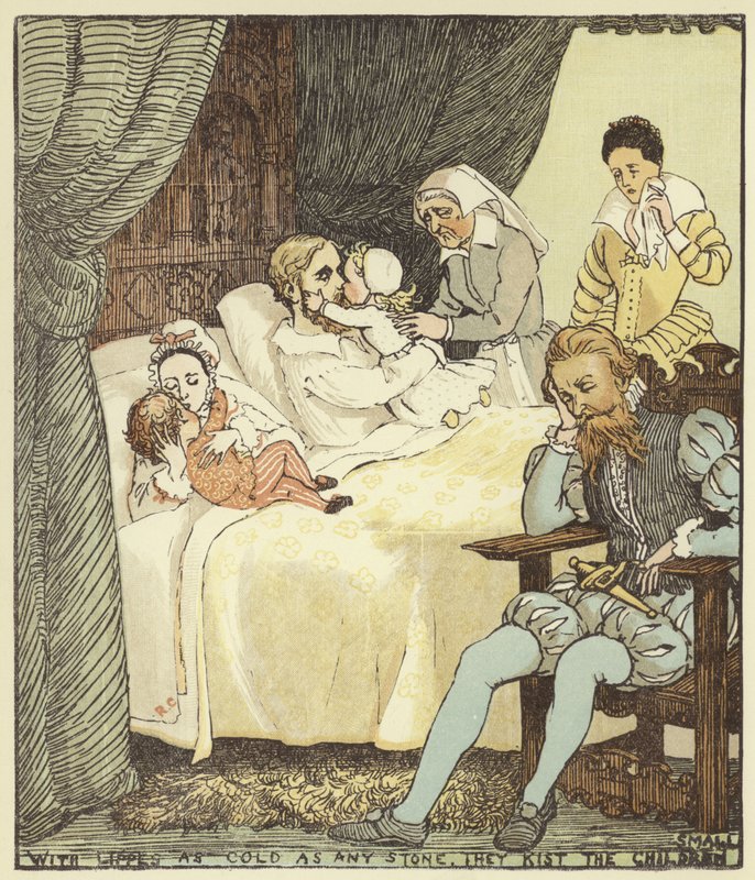 The Babes In The Wood (kolor lito) autorstwa Randolph Caldecott