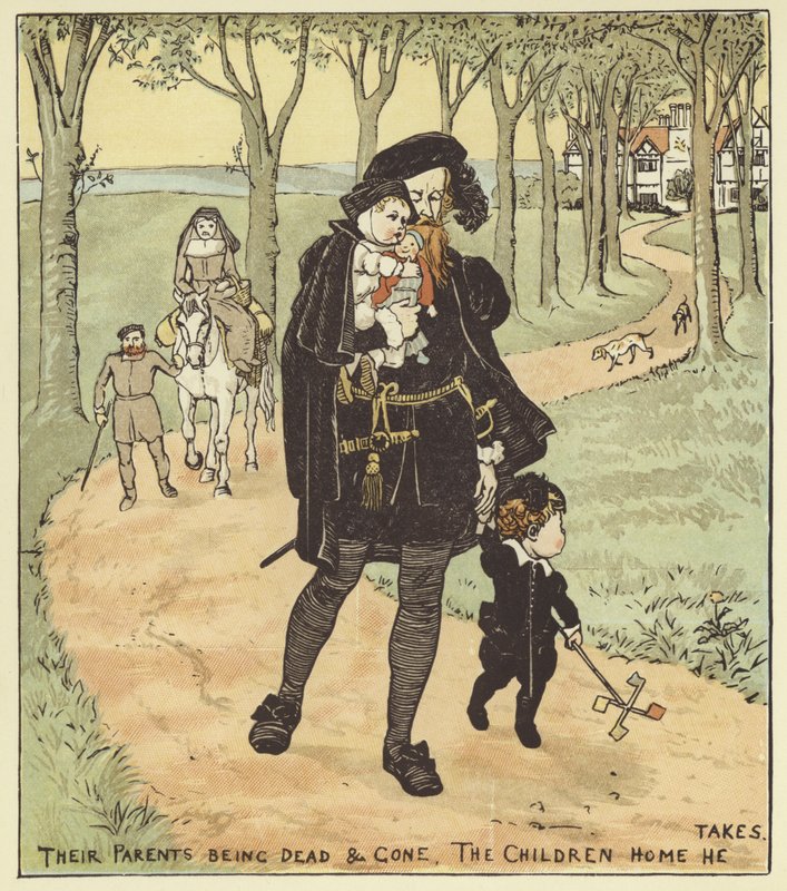Laski w lesie autorstwa Randolph Caldecott