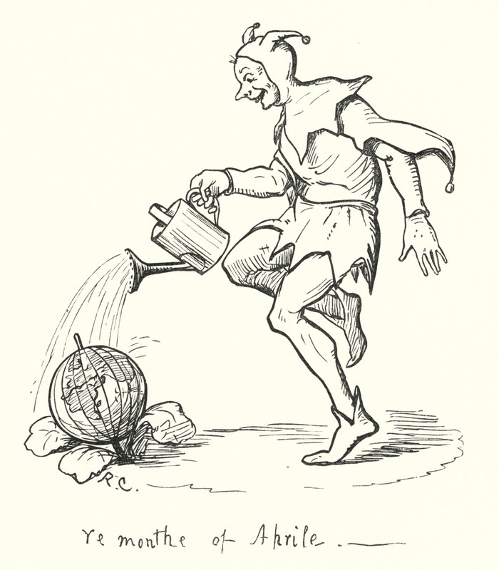 Miesiąc kwiecień (grawerowanie) autorstwa Randolph Caldecott