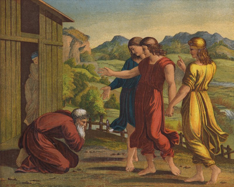 Ukazanie się trzech aniołów Abrahamowi autorstwa Raffaello Sanzio Raphael