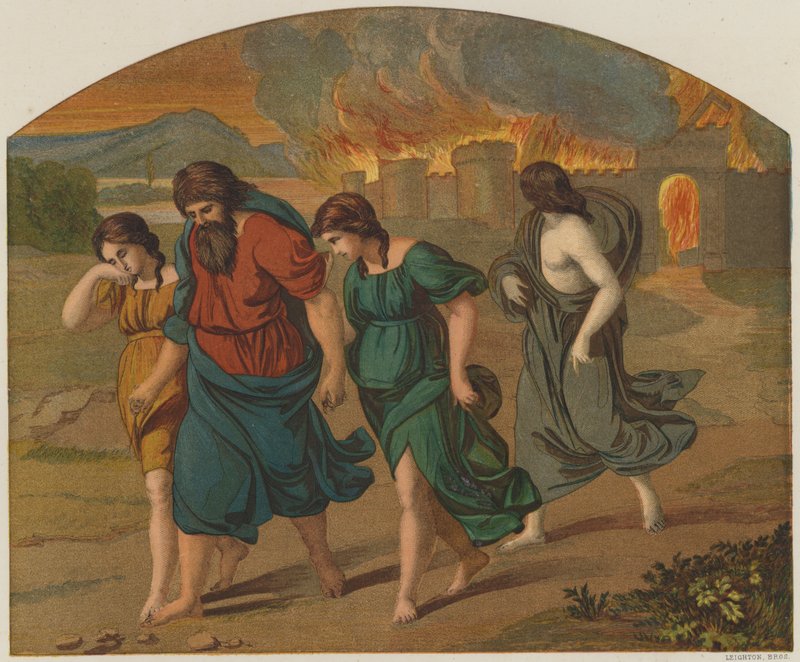 Ucieczka Lota i rodziny z Sodomy autorstwa Raffaello Sanzio Raphael