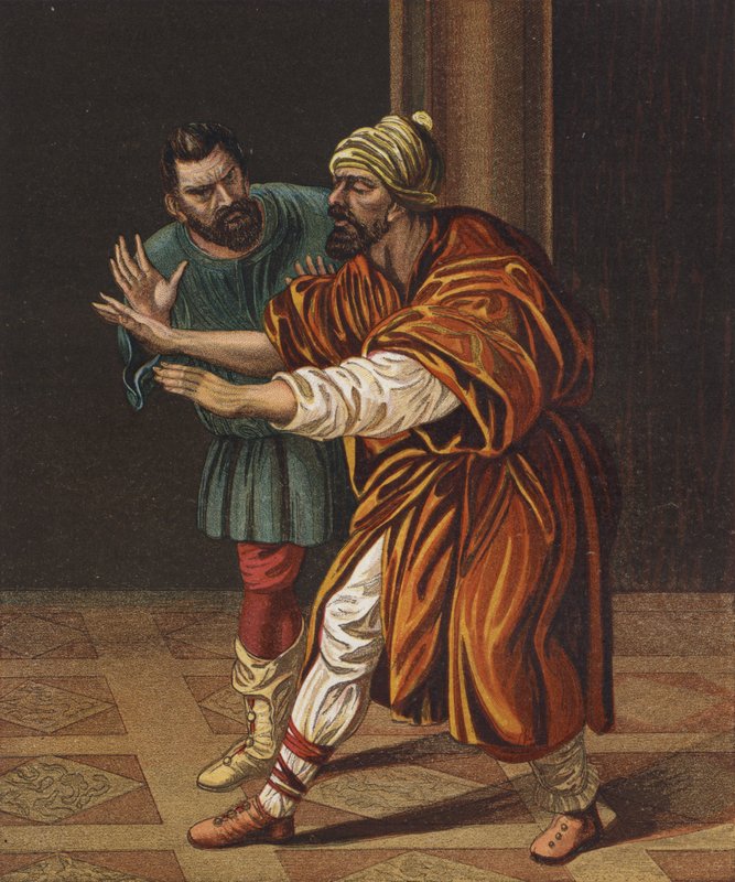 Elimas oślepł autorstwa after Raphael