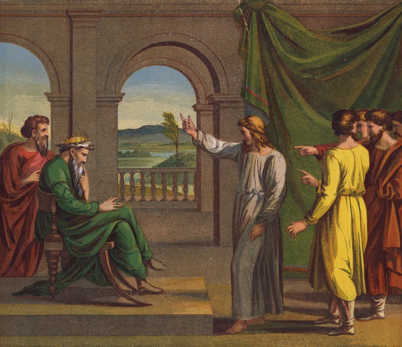 Józef wyjaśnia sen faraona autorstwa after Raphael