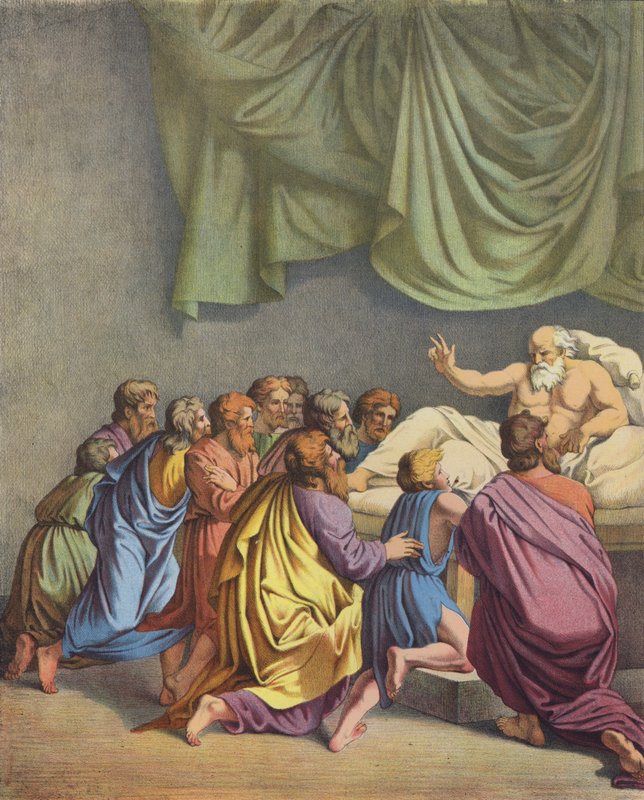 Jakub błogosławi swoje dzieci (kolor lito) autorstwa after Raphael