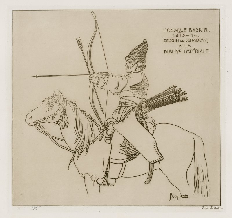 Kozak baszkirski, 1813-1814 autorstwa Raphael Jacquemin