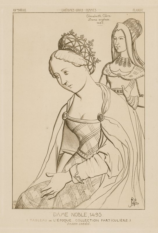 Elżbieta Clere, angielska szlachcianka, 1495 autorstwa Raphael Jacquemin