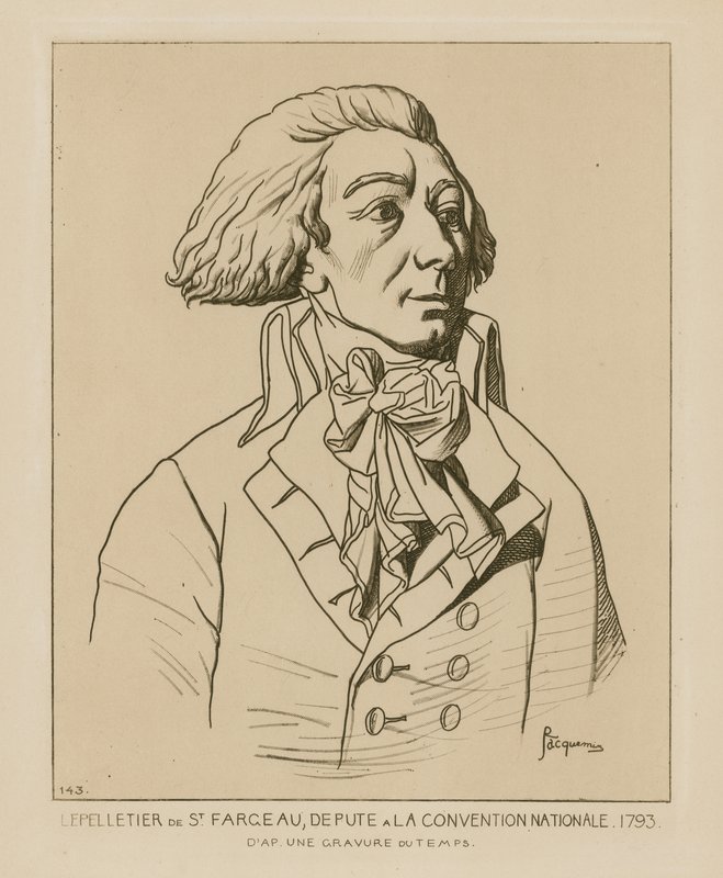 Louis-Michel le Peletier, zastępca Konwentu Narodowego, 1793 r. autorstwa Raphael Jacquemin