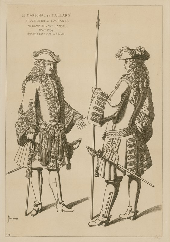 Marszałek Tallard i pan Laubanie w obozie przed bitwą pod Landau, listopad 1703 r. autorstwa Raphael Jacquemin