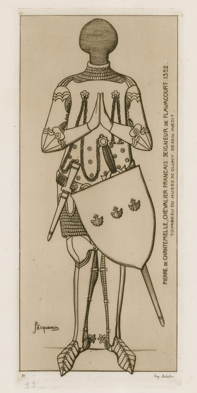 Pierre de Chantemelle, francuski rycerz, Lord of Flavacourt, 1352. autorstwa Raphael Jacquemin