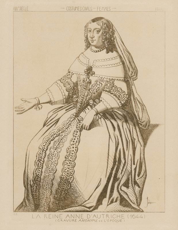 Królowa Anna Austriacka, 1644 autorstwa Raphael Jacquemin