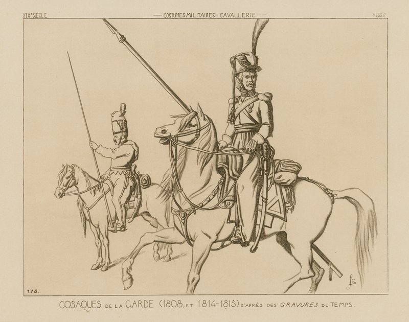 Rosyjscy Kozacy gwardii (1808 i 1814-15) autorstwa Raphael Jacquemin