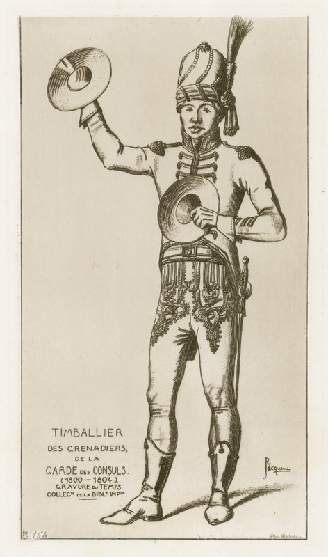 Timbalier grenadierów gwardii konsulów (1800-1804) autorstwa Raphael Jacquemin