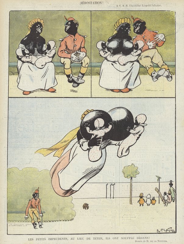 Ilustracja dla Le Rire (kolorowa litografia) autorstwa Raymond de la Neziere