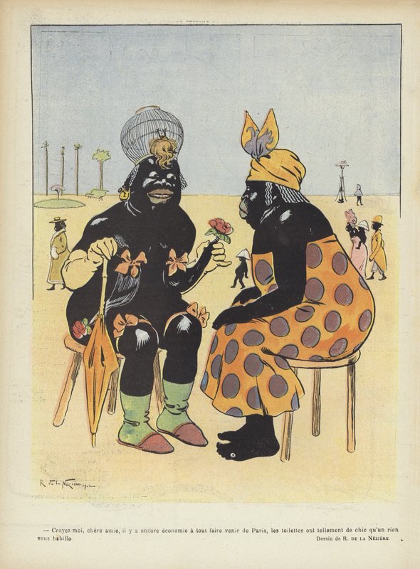 Ilustracja dla Le Rire (kolorowa litografia) autorstwa Raymond de la Neziere