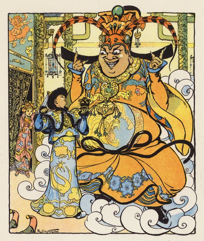 Les Mille et Une Nuits / Tysiąc i jedna noc (kolorowa litografia) autorstwa Raymond de la Neziere