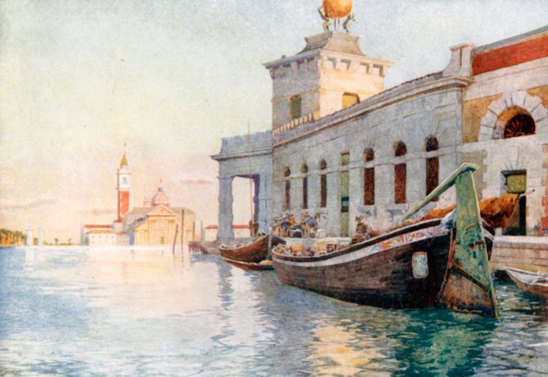 Dogana (kolorowa litografia) autorstwa Reginald Barratt