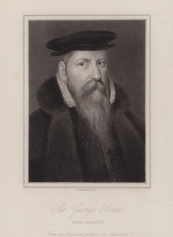 Sir George Bowes, angielski żołnierz (Grawerowanie) autorstwa Reginald Easton