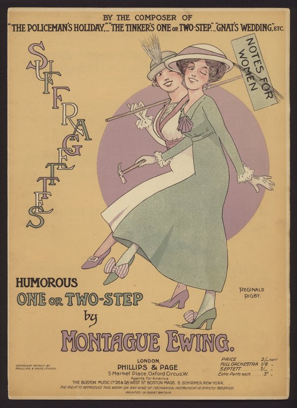 Humorous One or Two Step Montague Ewing, okładka nuty (kolor lito) autorstwa Reginald Rigby