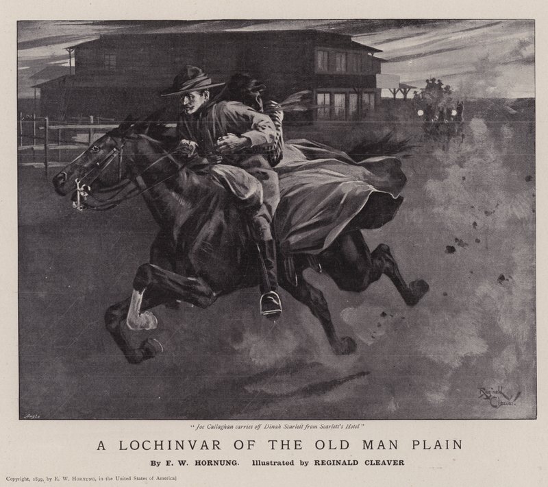 Lochinvar of the Old Man Plain (litografia) autorstwa Reginald Thomas Cleaver