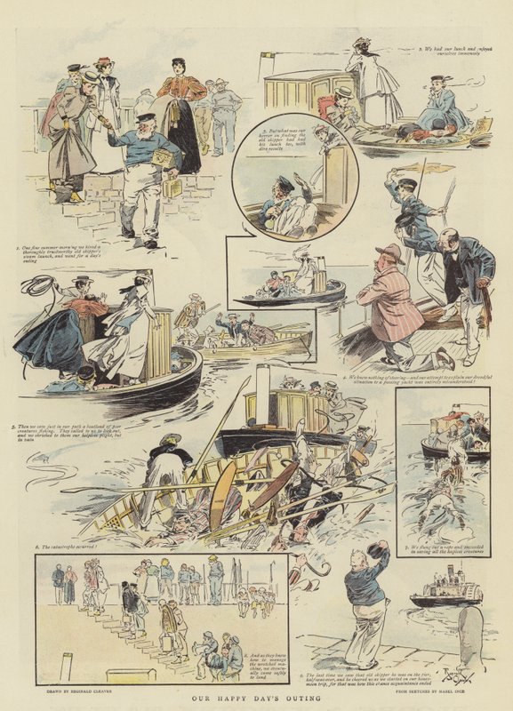 Nasza wycieczka szczęśliwego dnia (chromolitho) autorstwa Reginald Thomas Cleaver